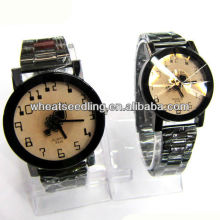 Klassische Edelstahl-Armband-Paar-Uhren Geschenk-Set Uhr Mädchen